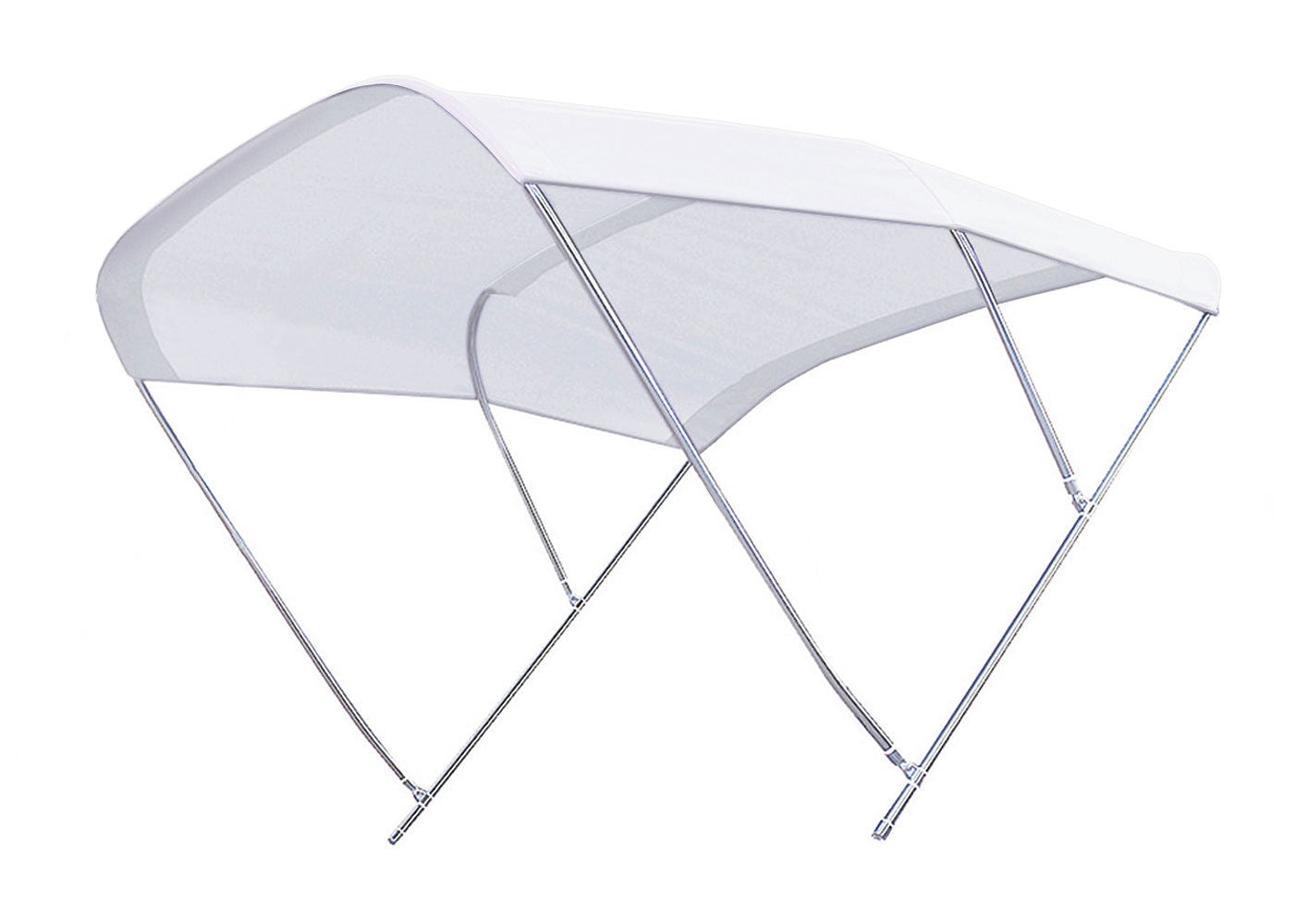 Bimini solseil rustfritt stål AISI 316 L 170x225 cm 22 mm rør forfra