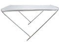 Biminitopp hvit med aluminiumsstenger PVC-duk forfra