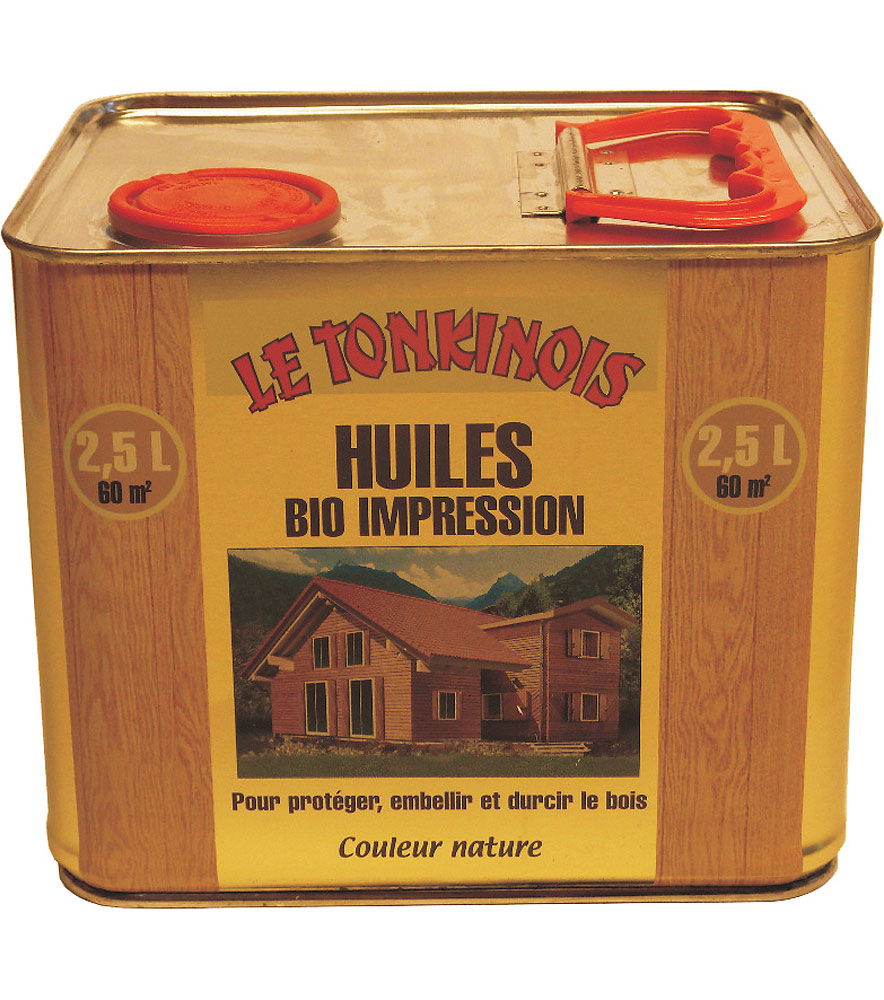 Bio Impression impregneringsolje for teak og tre 2,5 l - Le Tonkinois, forside