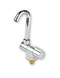 Blandebatteri forkrommet svingbar tut 180 mm 3/8" - Allpa forfra