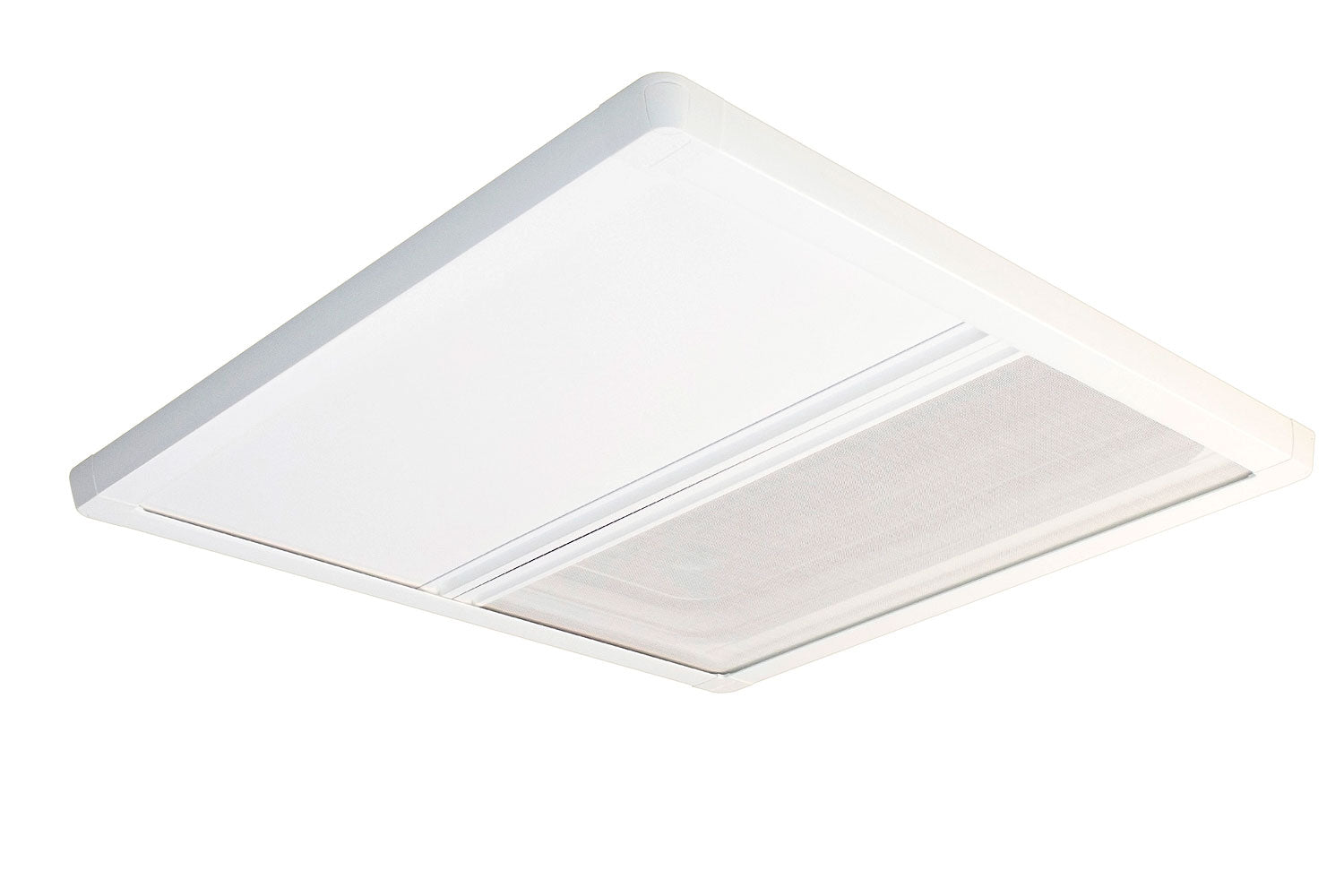 Blendingsrullegardin med insektnett 457x327 mm for Lewmar 30 - Oceanair bakside