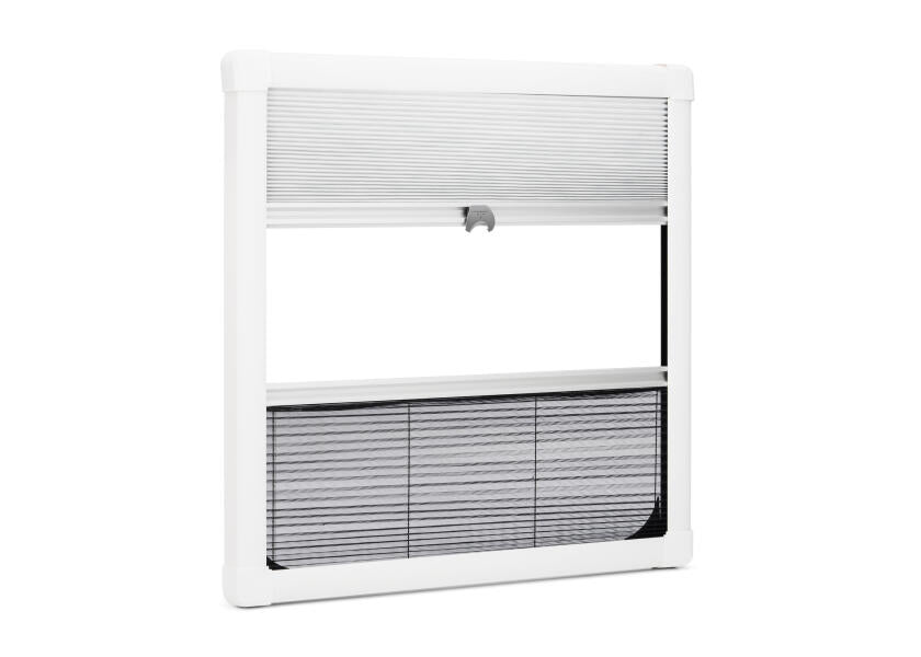Blendingsrullegardin med insektsnett FLYBLIND 710 x 680 mm polyester bakside