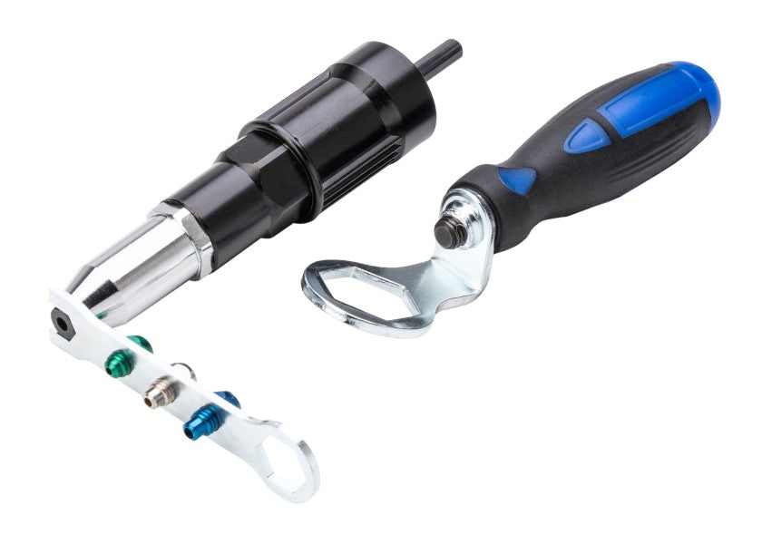 Blindnaglefeste-adapter for drill og skrumaskin forfra