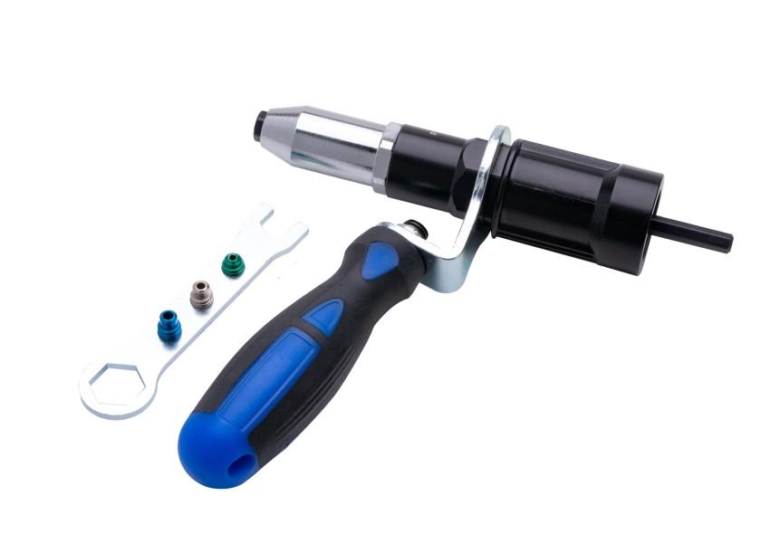 Blindnaglefeste-adapter for drill og skrumaskin bakside