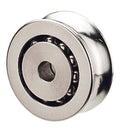 Blokkskive rustfritt stål kulelager 27 x 10,5 mm for 8 mm tau forfra