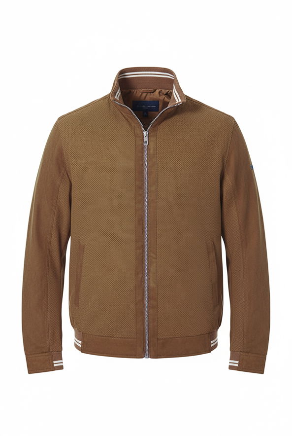 Blouson jakke vannavvisende semsket skinnlook - S4 montert