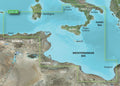 BlueChart g3 HXEU013R sørvest-Italia og Tunisia microSD forfra