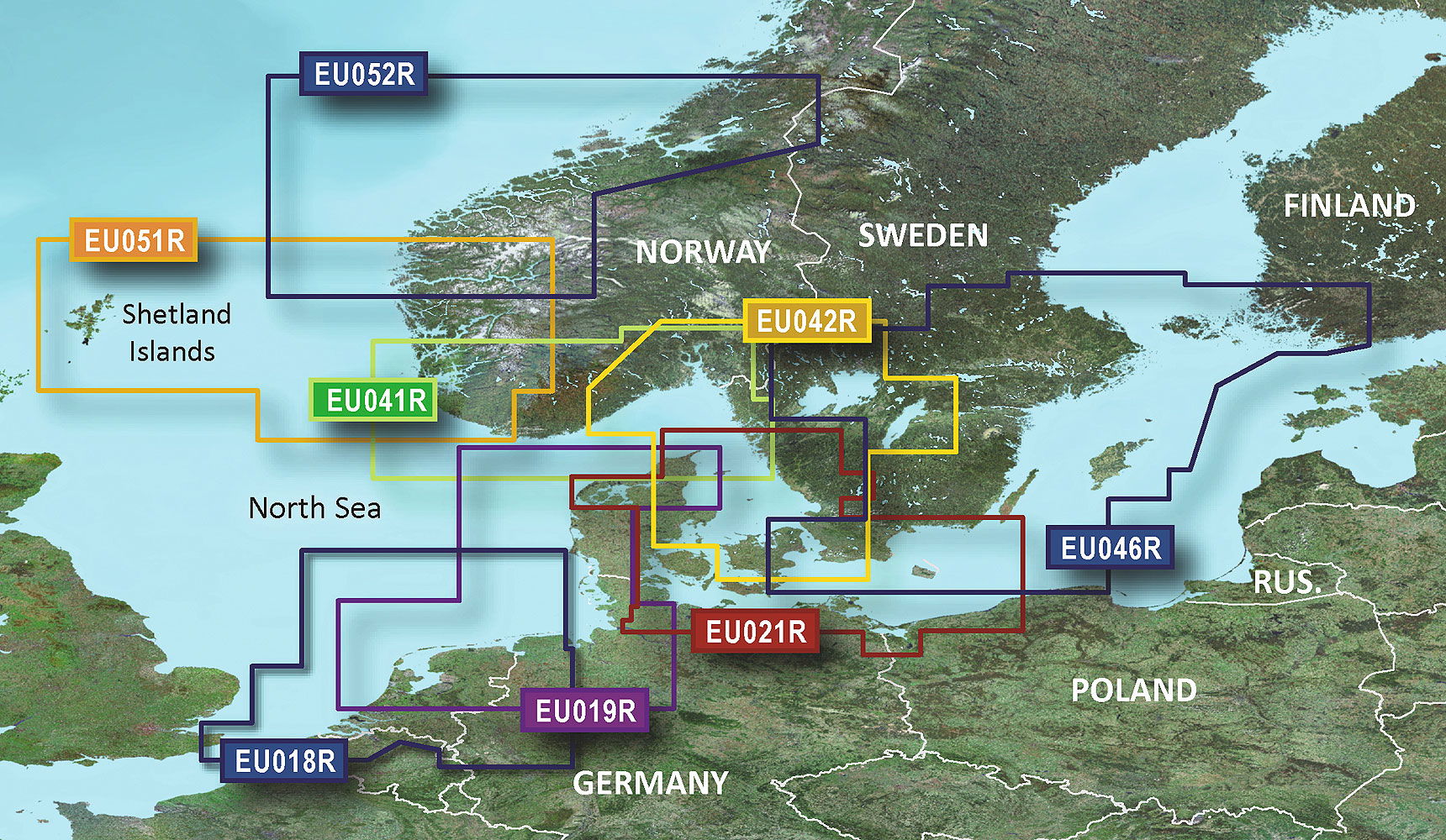 Detaljvisning av BlueChart® g3 HXEU042R Oslo - Trelleborg sjøkart