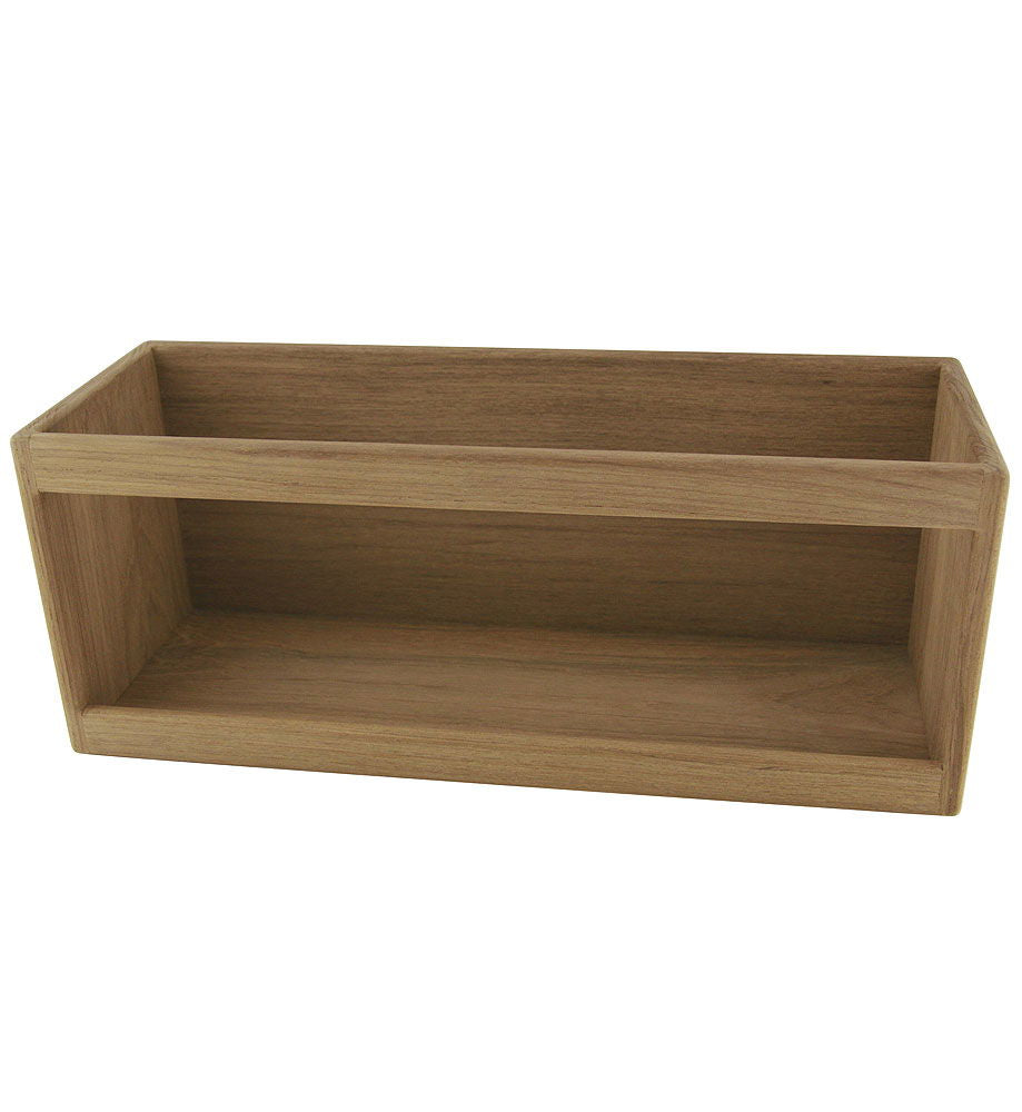 Bokhylle teak 38,2 x 15 x 13,1 cm sett forfra