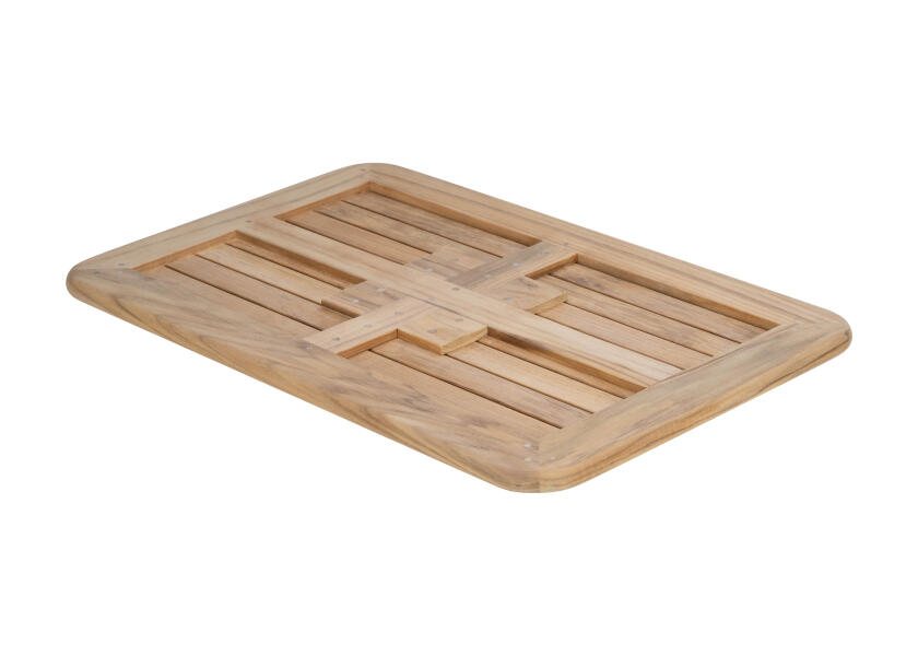 Detalj av bordplate teak massiv 45 x 70 cm for kahytt og cockpit