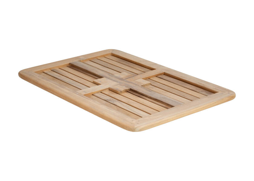 Bordplate teak massiv 55 x 80 cm for kahytt og cockpit - ARC montert
