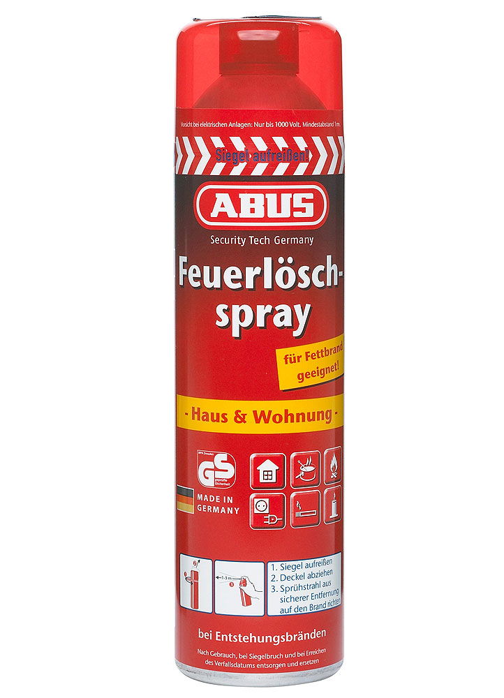 Brannslukkespray for brannklasse A og B - ABUS forfra