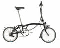Brompton Explore sammenleggbar sykkel 16 tommer stålramme forfra