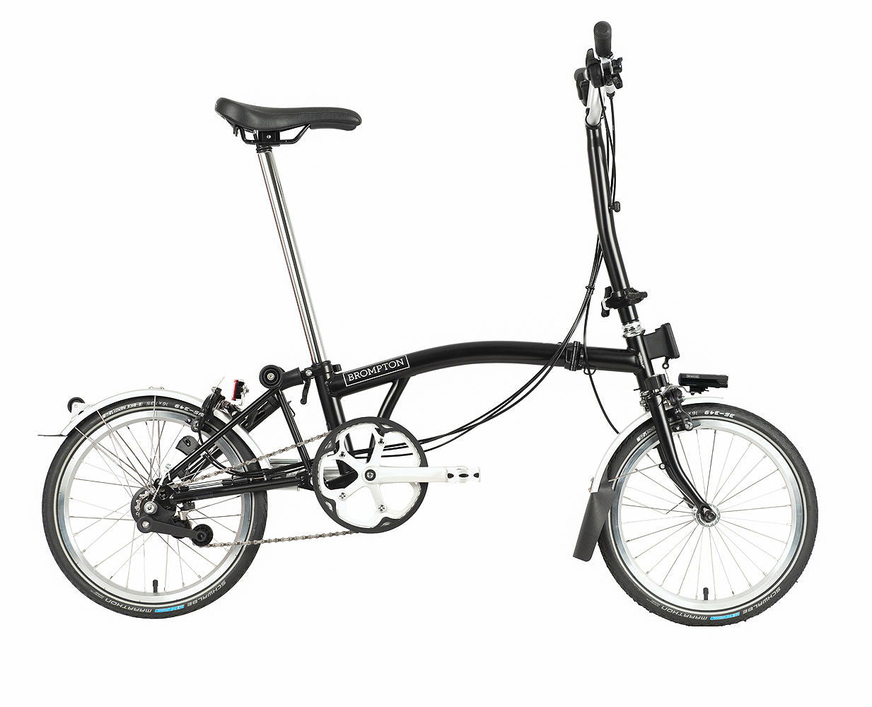 Brompton Explore sammenleggbar sykkel 16 tommer stålramme forfra