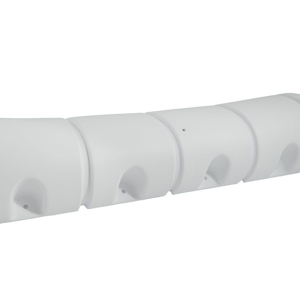Bryggefender PVC 110 cm Ø 24 cm UV-bestandig montert på brygge