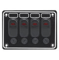 Bryterpanel 4 brytere vanntett 95 x 130 mm - Compass forfra