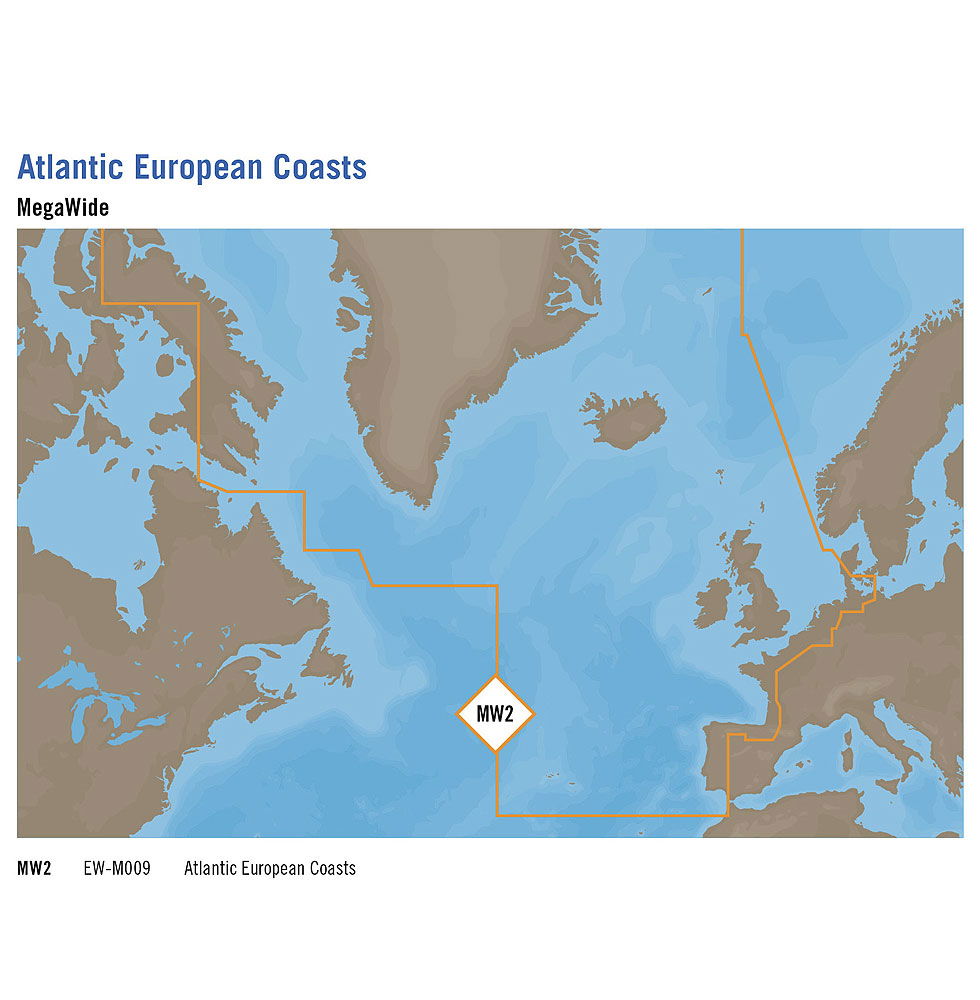C-MAP MAX Mega Wide C-Card EW-M009 atlantiske europeiske kyster forfra