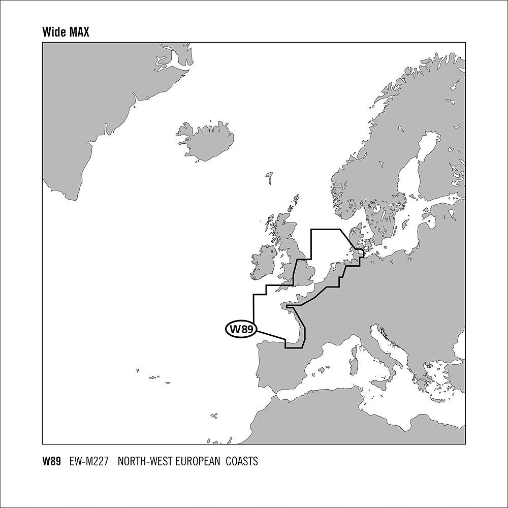 C-MAP MAX Wide nordvesteuropeisk kyst EW-M227 SD-kort for navigasjon