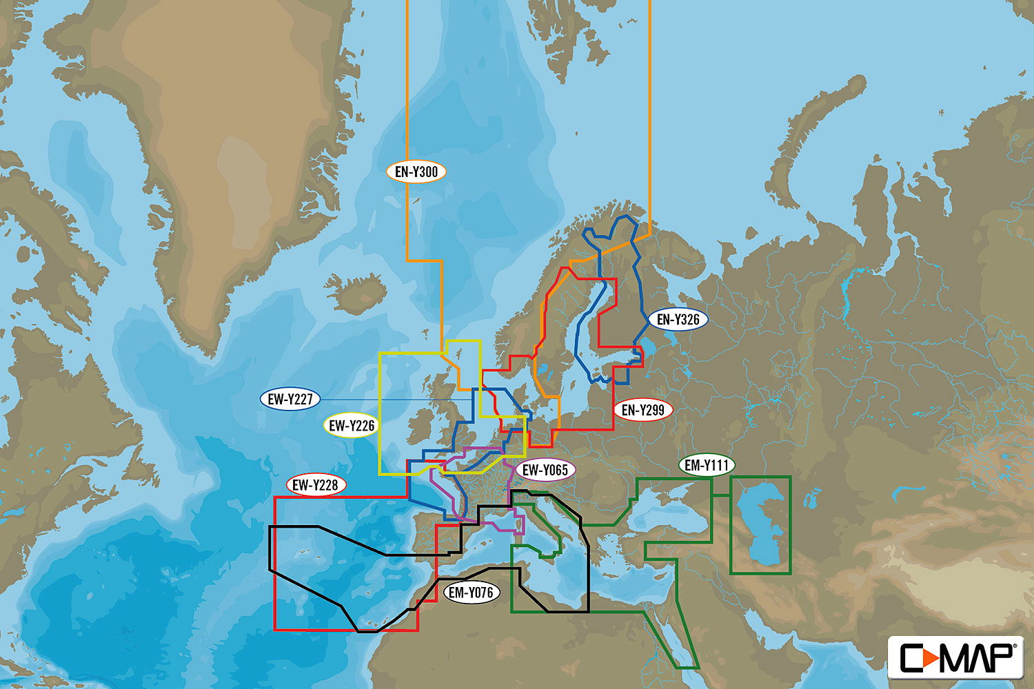 C-Map Wide sjøkart MAX N+ EN-Y299 Baltic Sea forfra