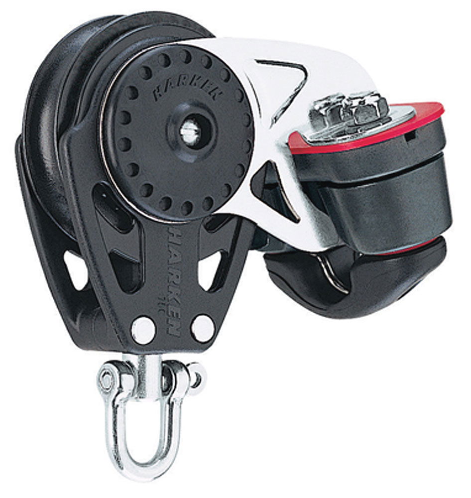 Carbo blokk 70 mm med svivel og cleat forfra