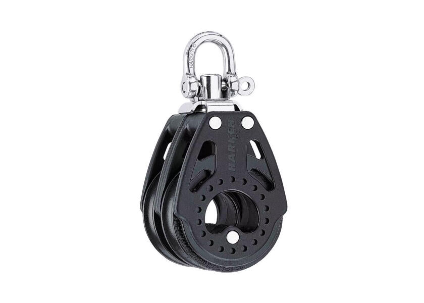 CARBO dobbelblokk med svivel 10 mm kulelager HARKEN forfra