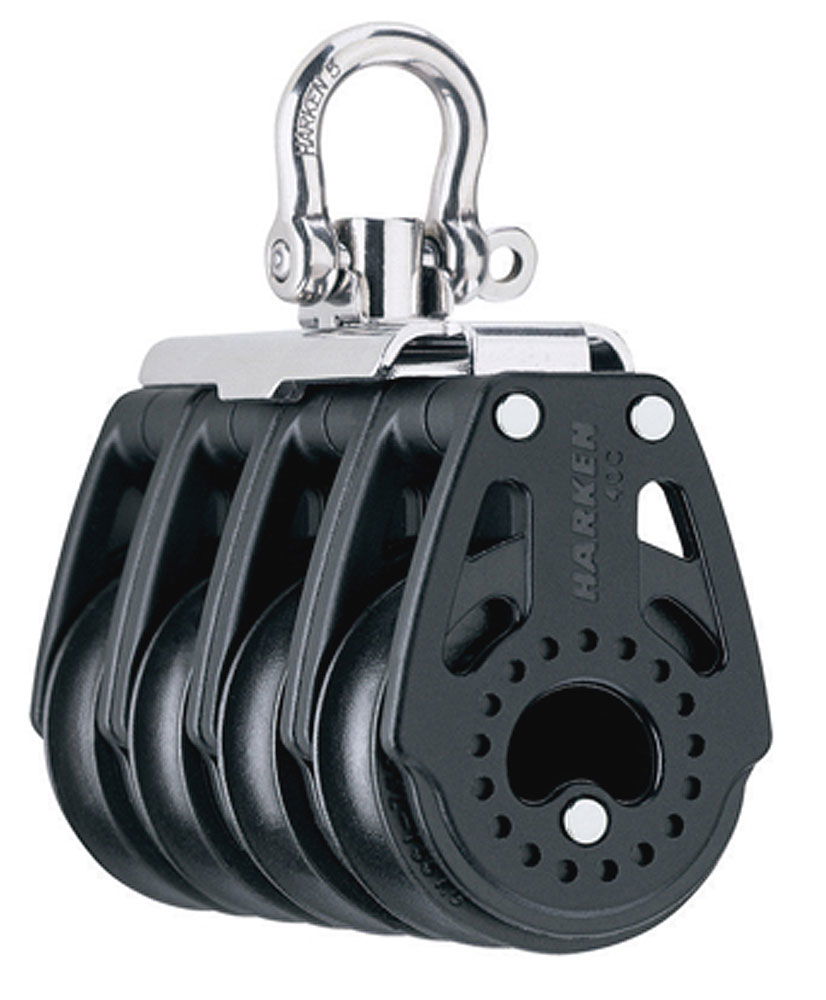 Carbo fireskivet blokk 40 mm med svivel 1383 kg fra forfra