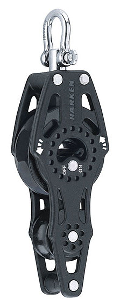 Carbo violinblokk 57 mm med ratchet for seiling