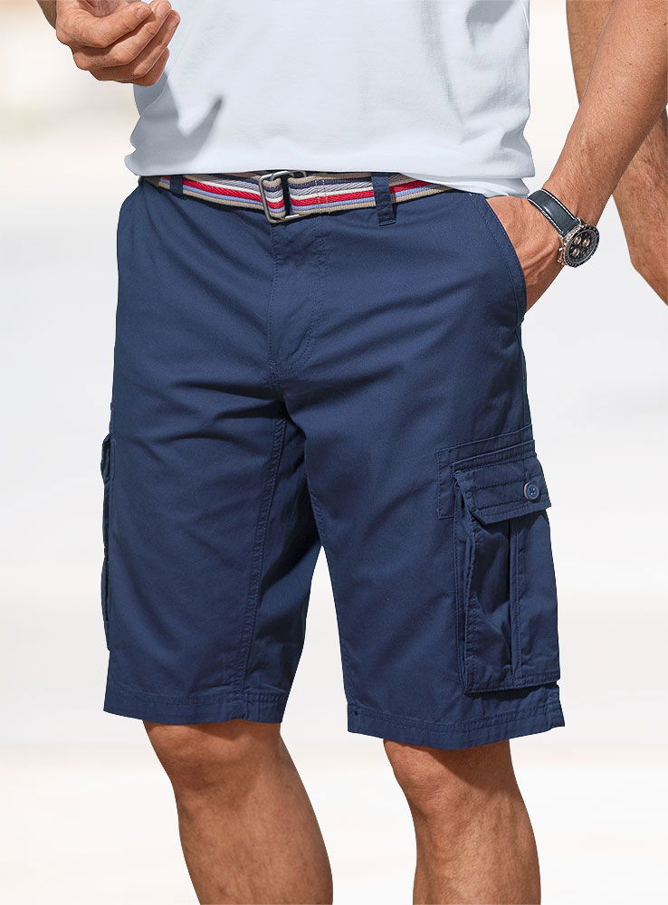Cargoshorts bomull med lommer - Brühl forfra