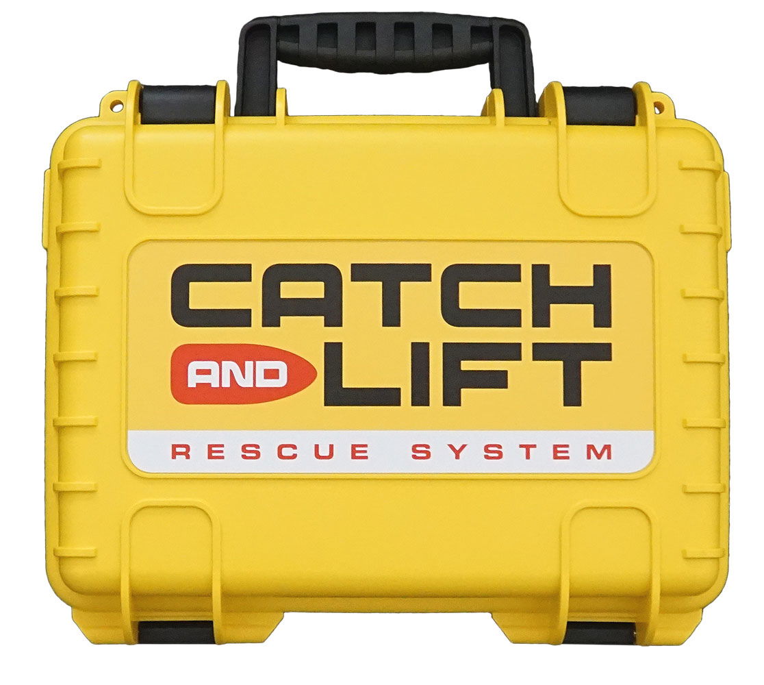 Catch & Lift redningssystem med kastelinje forfra