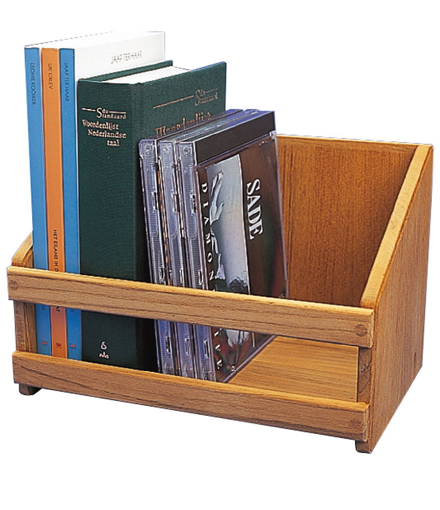 CD/bokhylle i teak 22 x 14 x 15 cm - ARC Marine forfra