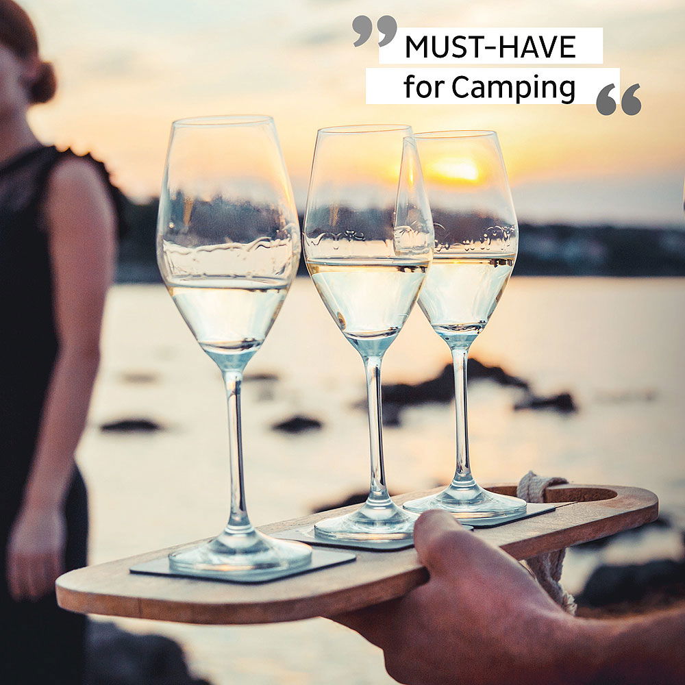 To Champagneglass med magnet krystall 2-pack ved siden av hverandre