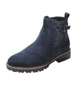 Chelsea-boots semsket skinn glidelås gummisåle 4 cm hæl forfra