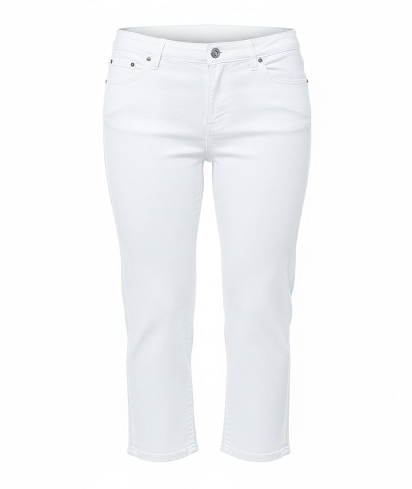 Chino-bermudas bomull-stretch 5-lommer vasket på modell