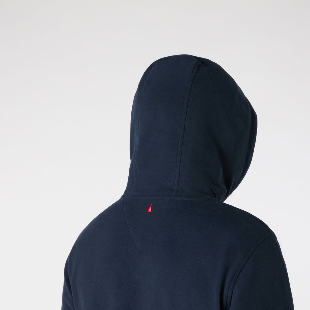 Classic hoodie med justerbar hette og ribbekant stoffdetalj