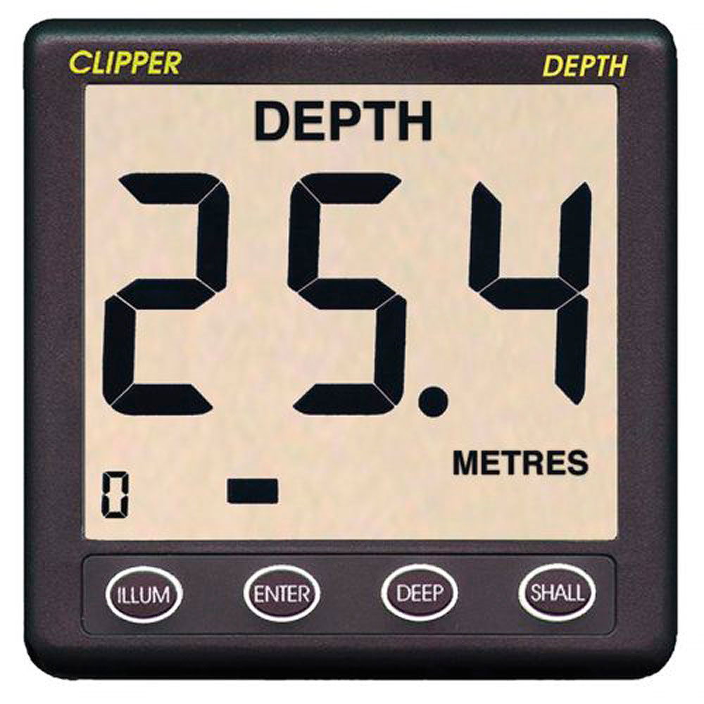 Clipper Depth Repeater dybdemåler slavedisplay med alarm forfra