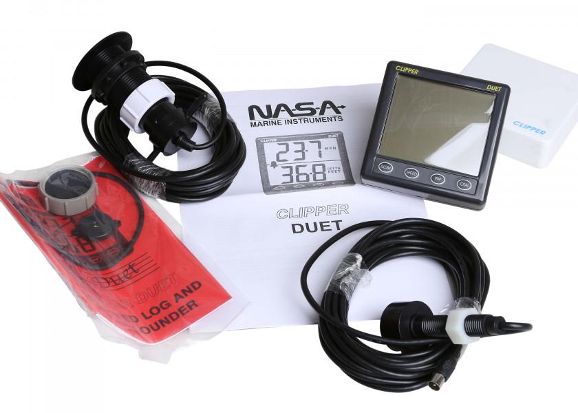 CLIPPER Duet ekkolodd og logg 12V med svingere bakside