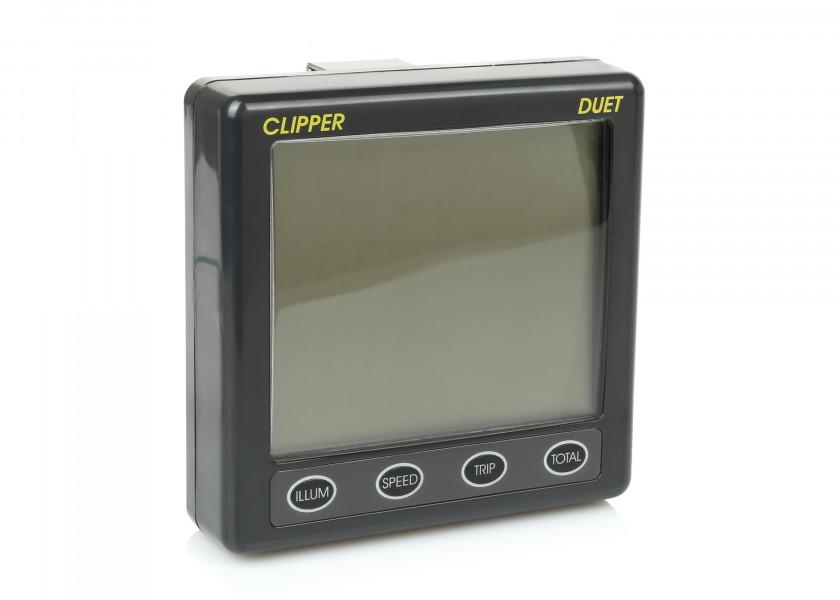 CLIPPER Duet ekkolodd og logg 12V med svingere montert i båt