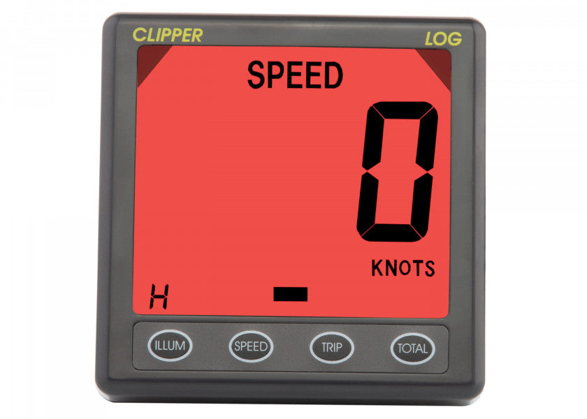 CLIPPER logginstrument med giver 0-30 knop NMEA0183 12V forfra