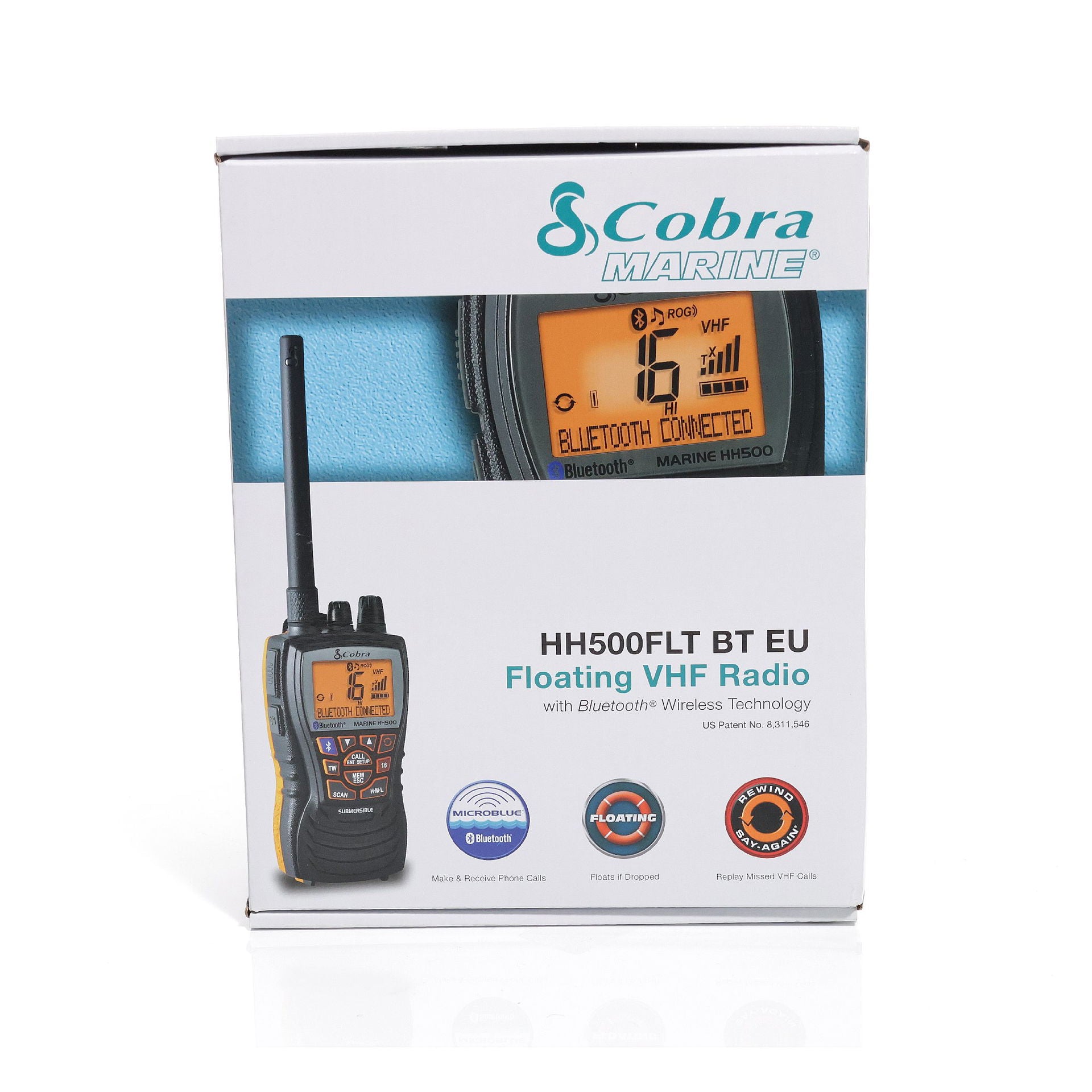 Cobra 500 Bluetooth håndholdt VHF med lader