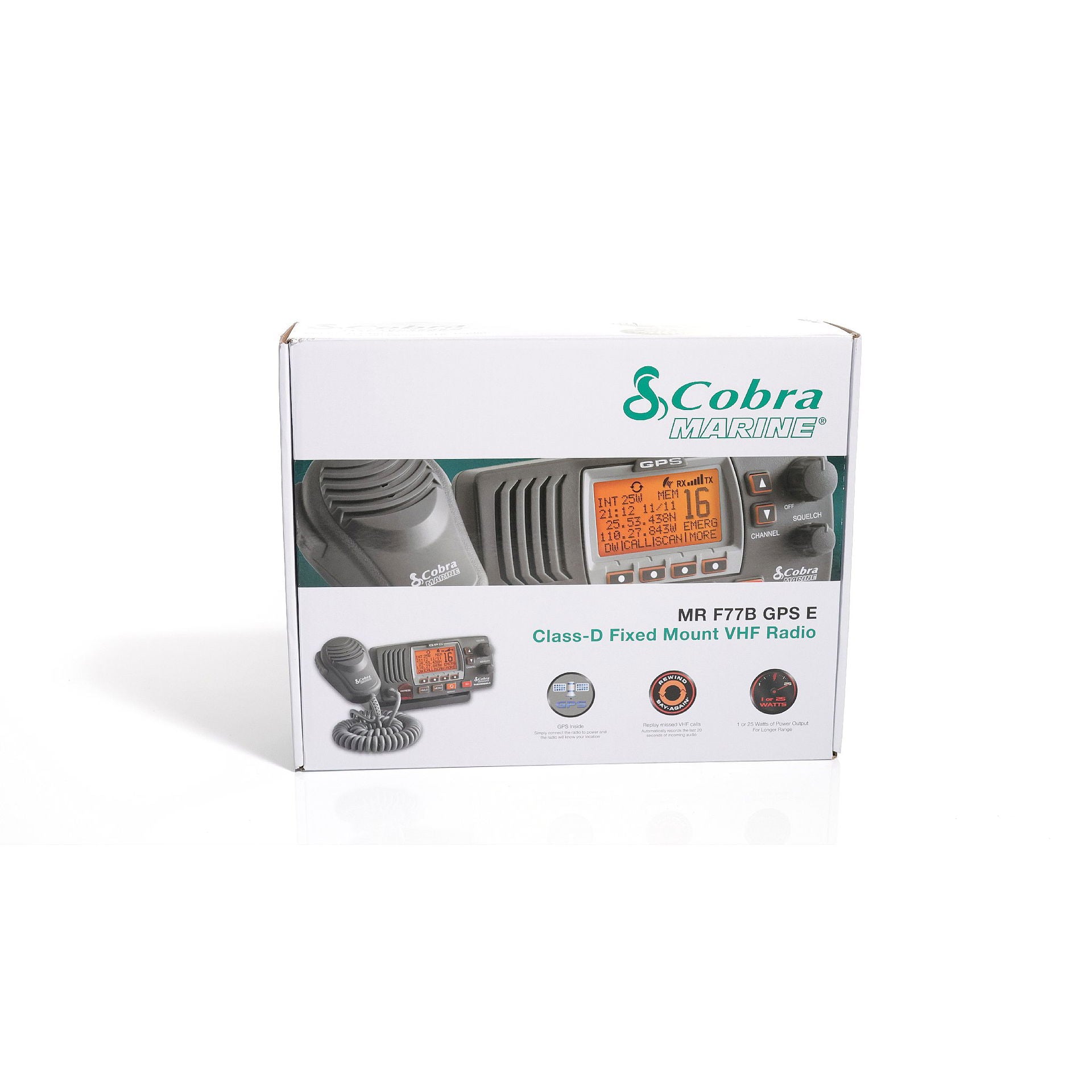 Cobra MR F77 stasjonær VHF med GPS skjerm