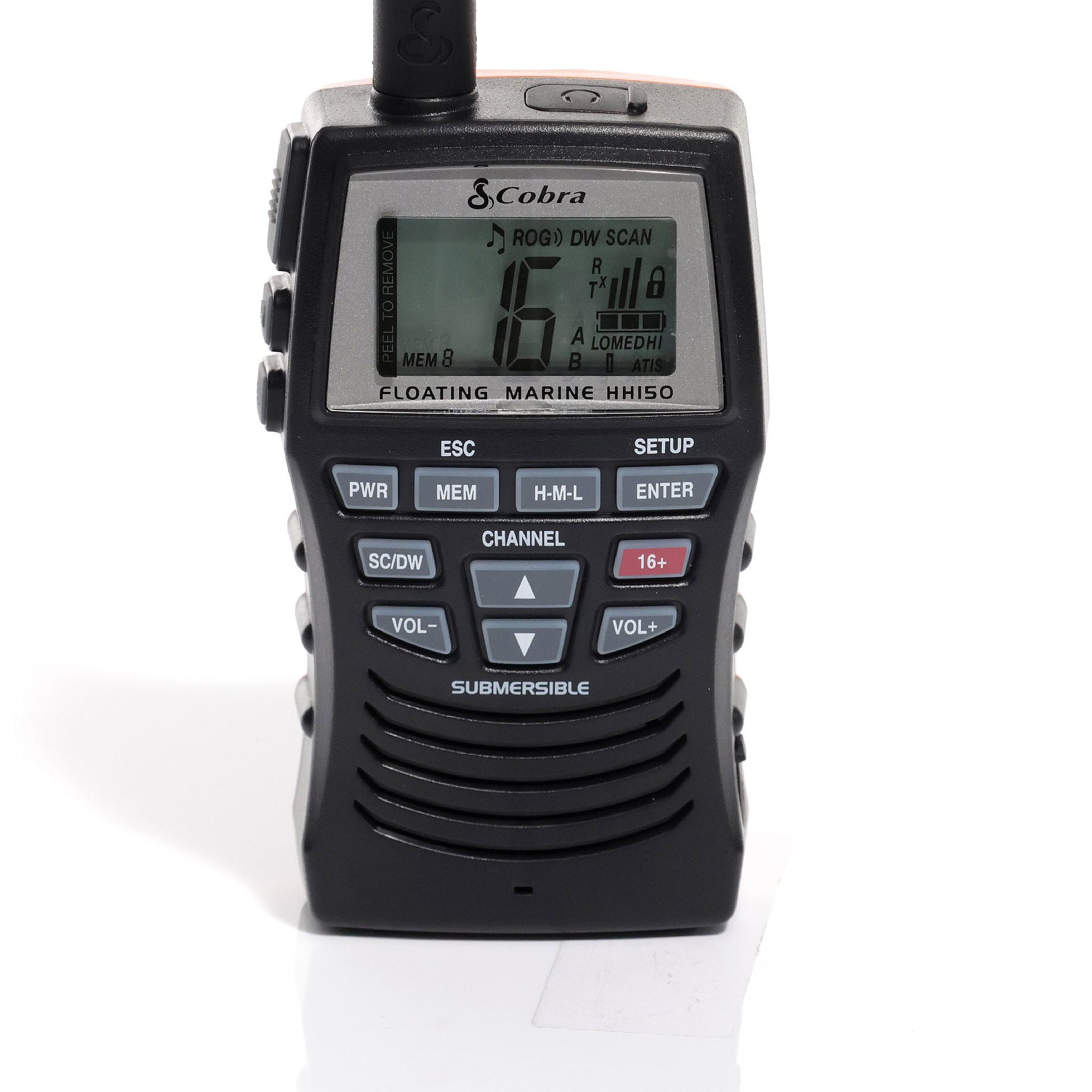 Cobra MR HH150 håndholdt VHF bakside