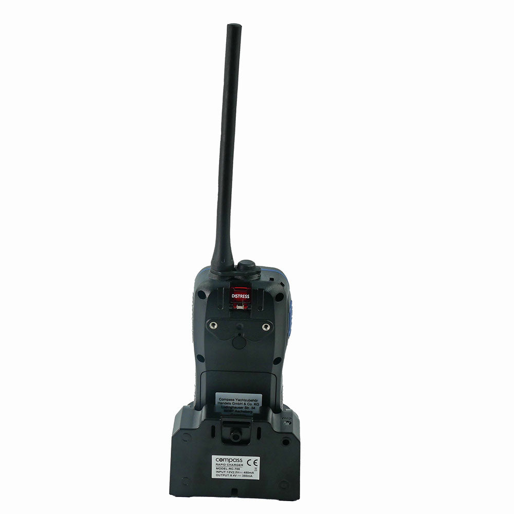 Compass CX-700 håndholdt VHF montert på feste