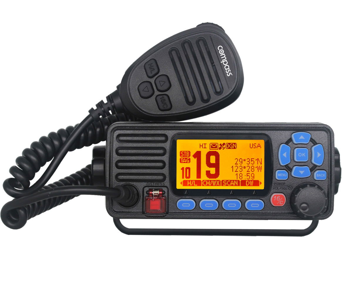 Compass CX-800 stasjonær VHF med GPS forfra