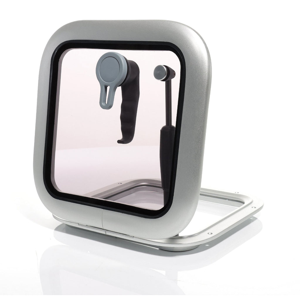 Compass Marine luke aluminium 260 x 260 mm akrylglass detalj
