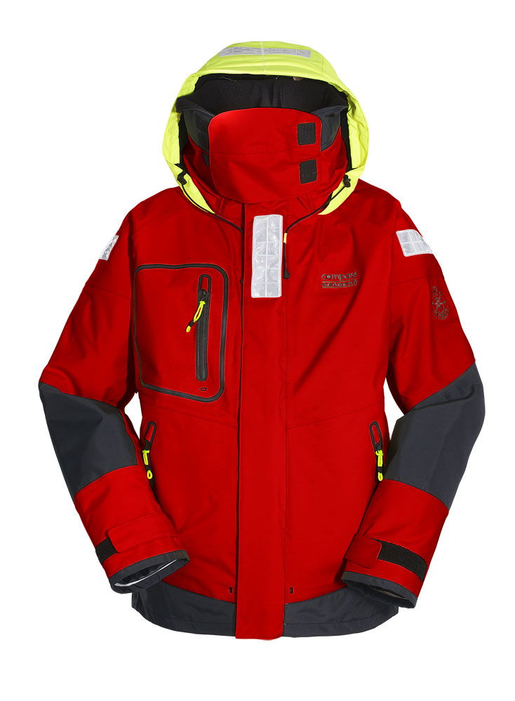 Compass offshore seiljakke Professional forfra med hette