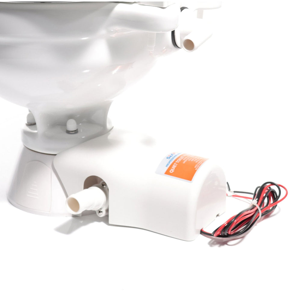 Compass Quiet-Flush elektrisk toalett med pumpe bakside