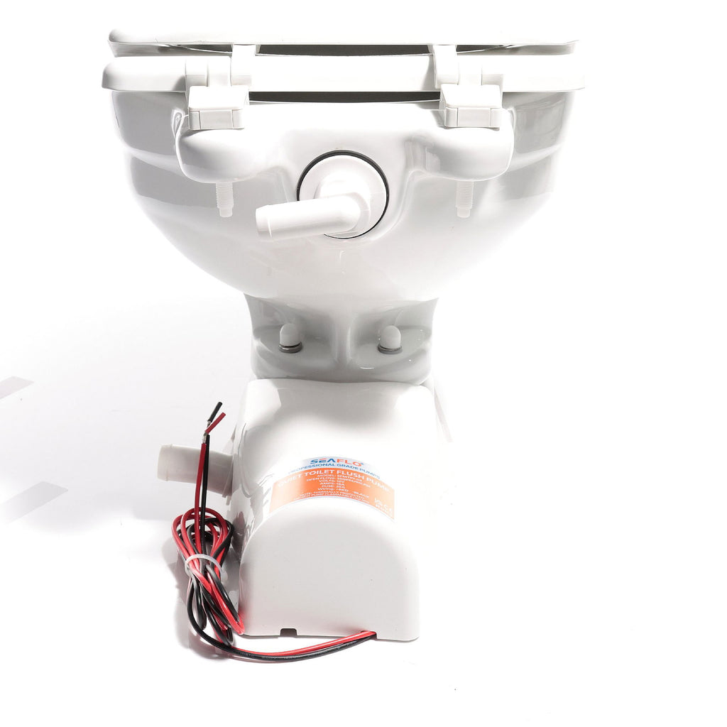 Compass Quiet-Flush elektrisk toalett med pumpe nærbilde