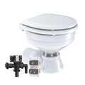 Compass Quiet-Flush elektrisk toalett med magnetventil forfra