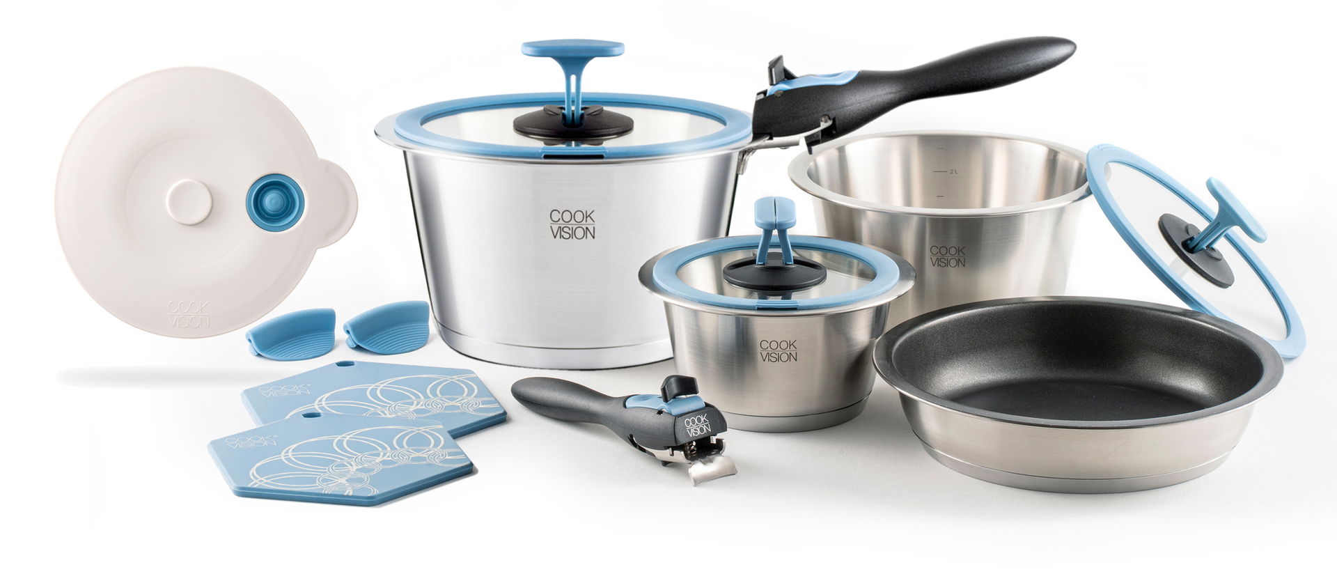 Cookvision 13-delers kokekar-sett for 4 personer forfra