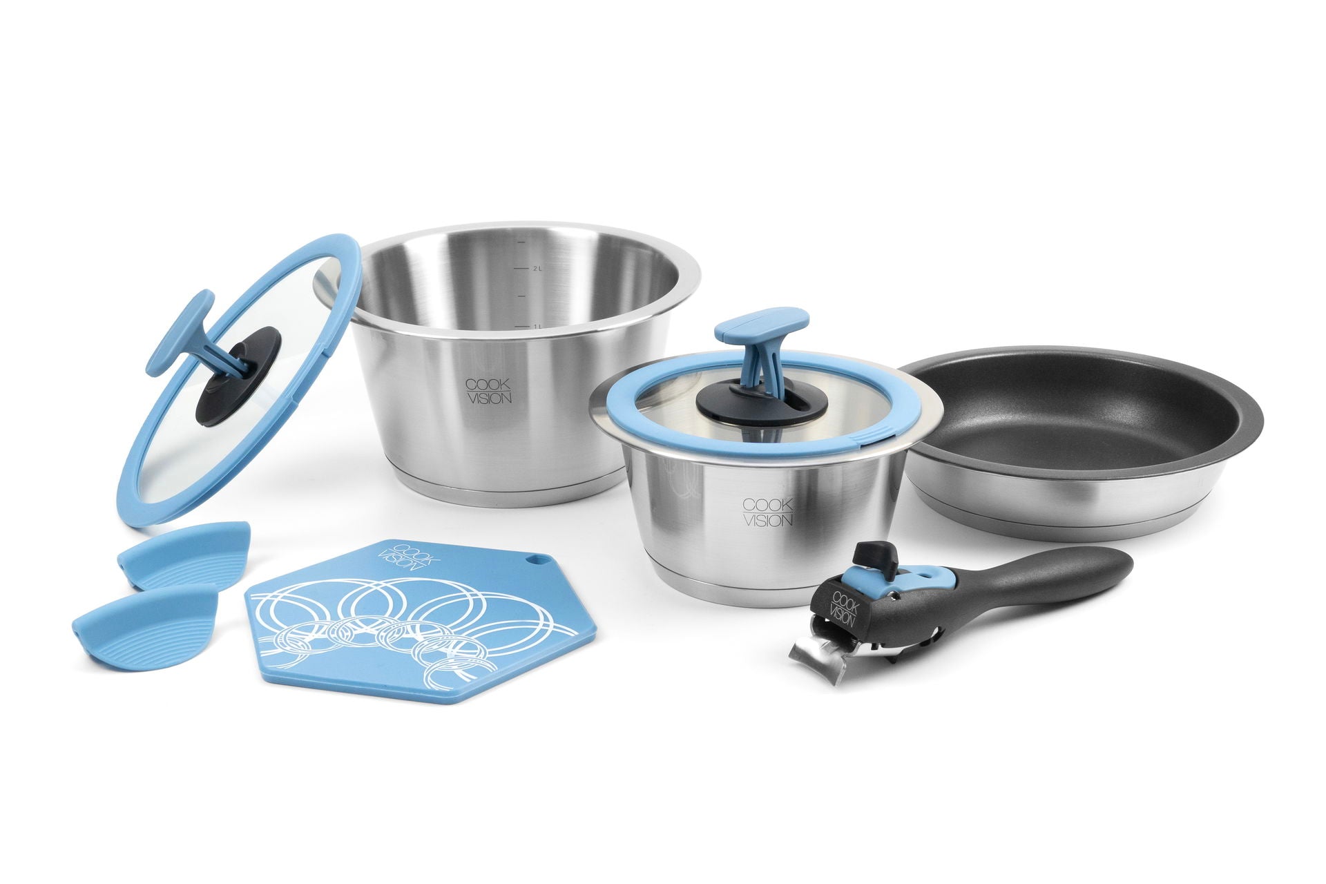 Cookvision 9-delers kokesett for 2 personer sett forfra